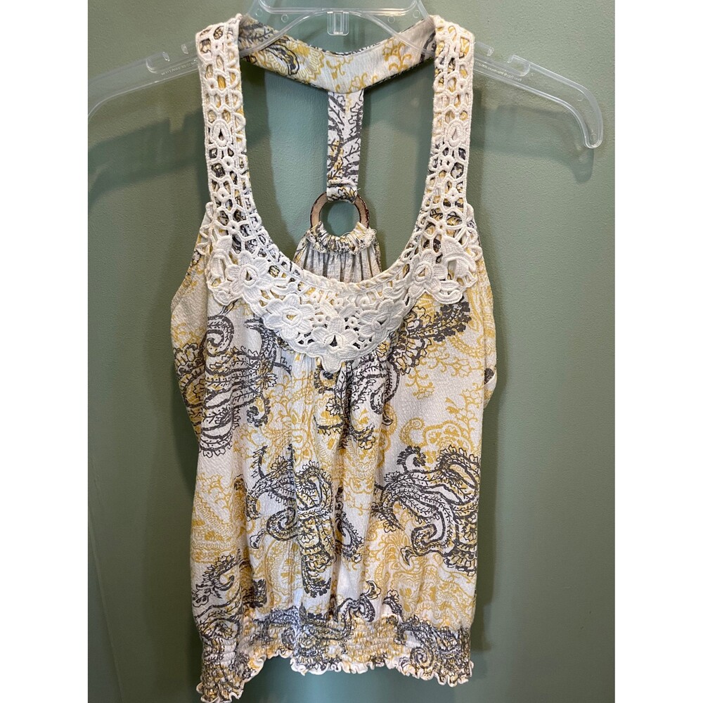 Self Esteem Paisley Print Multi Color Hi-Low Tank Top Size M